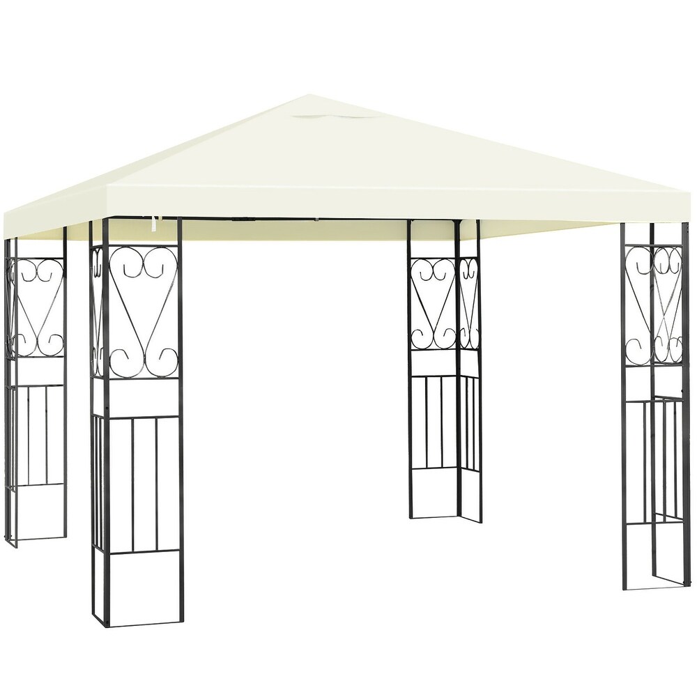 Costway 10'x10' Patio Gazebo Canopy Tent Steel Frame Shelter Patio