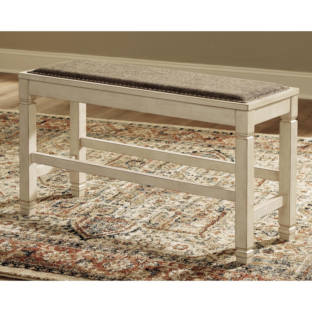 Bolanburg Casual DBL Counter Upholstered Bench  White