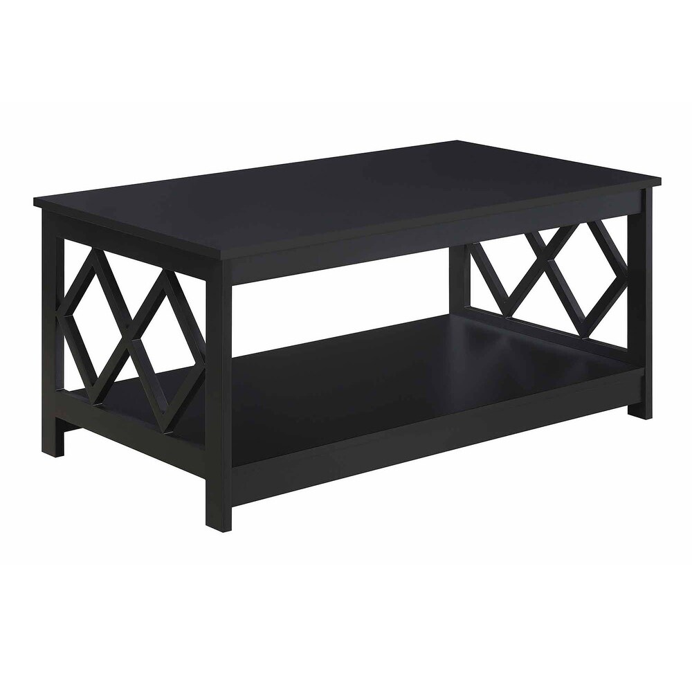 Convenience Concepts Diamond Coffee Table with Shelf