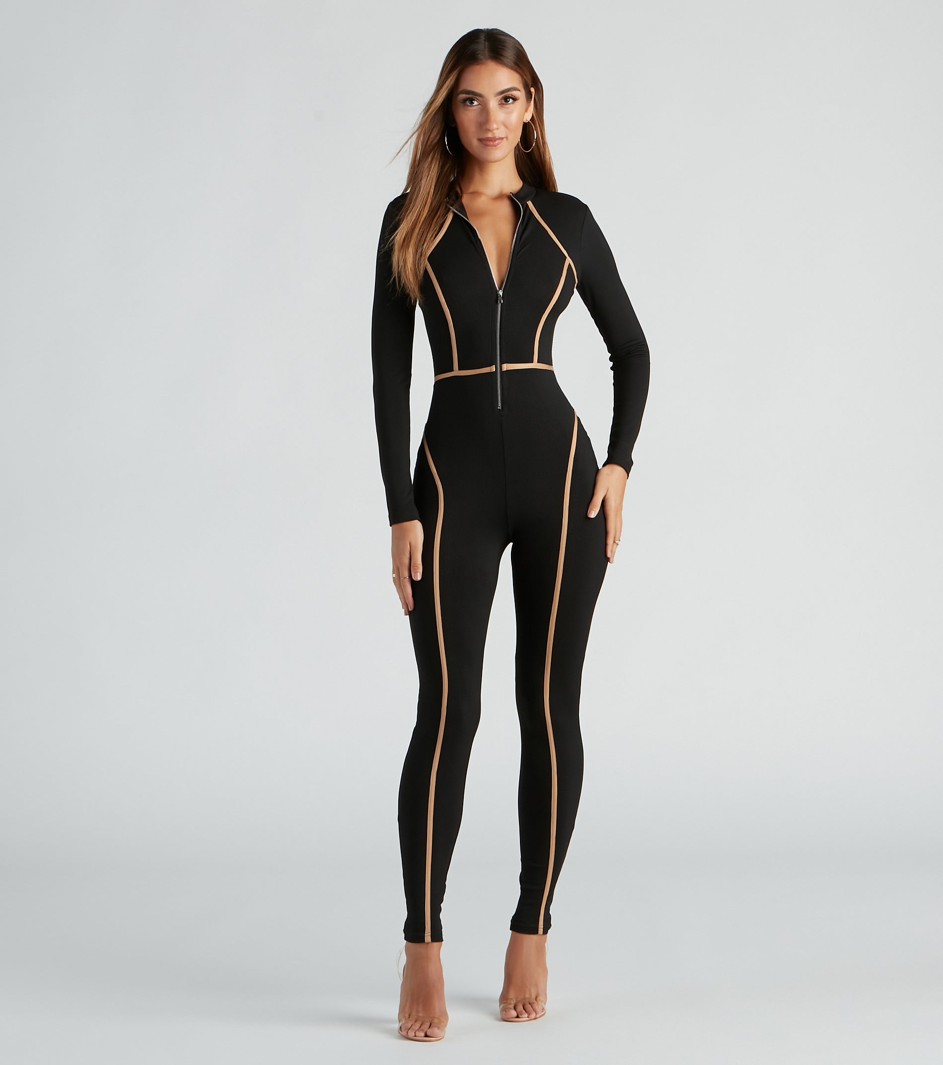 Effortless Trendsetter Ribbed Knit Jumpsuit