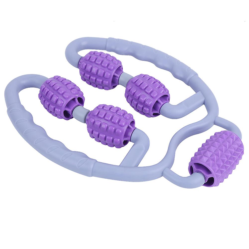 Roller Leg Massager Handwheel Arm Muscle Relaxer Gym Dedicated Yoga Fitness Equipmentpurple