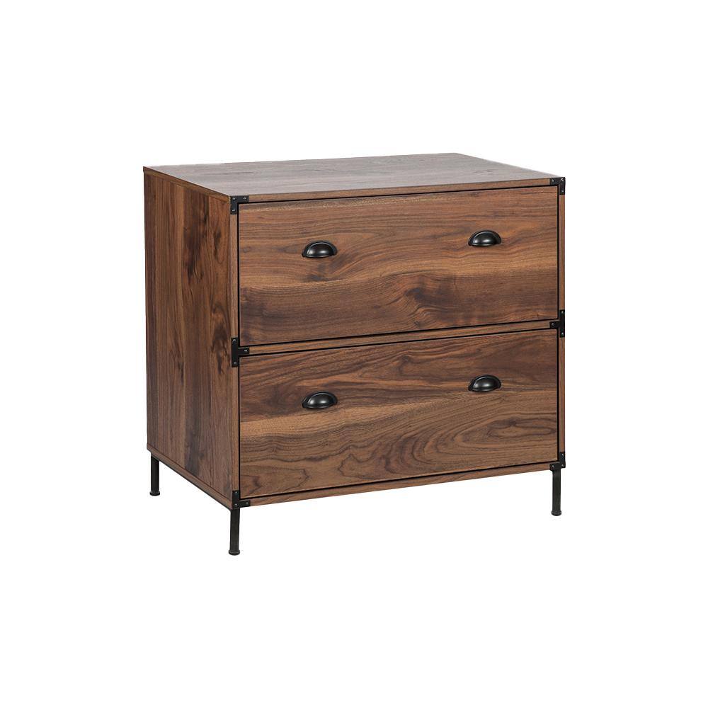 SAINT BIRCH Bombay Walnut 2-Drawer Lateral File Cabinet SBBX4100LFWN