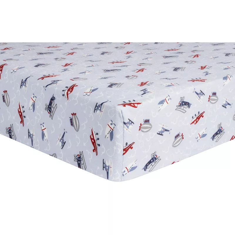 Trend Lab Adventure Awaits Sky Traveler Flannel Fitted Crib Sheet