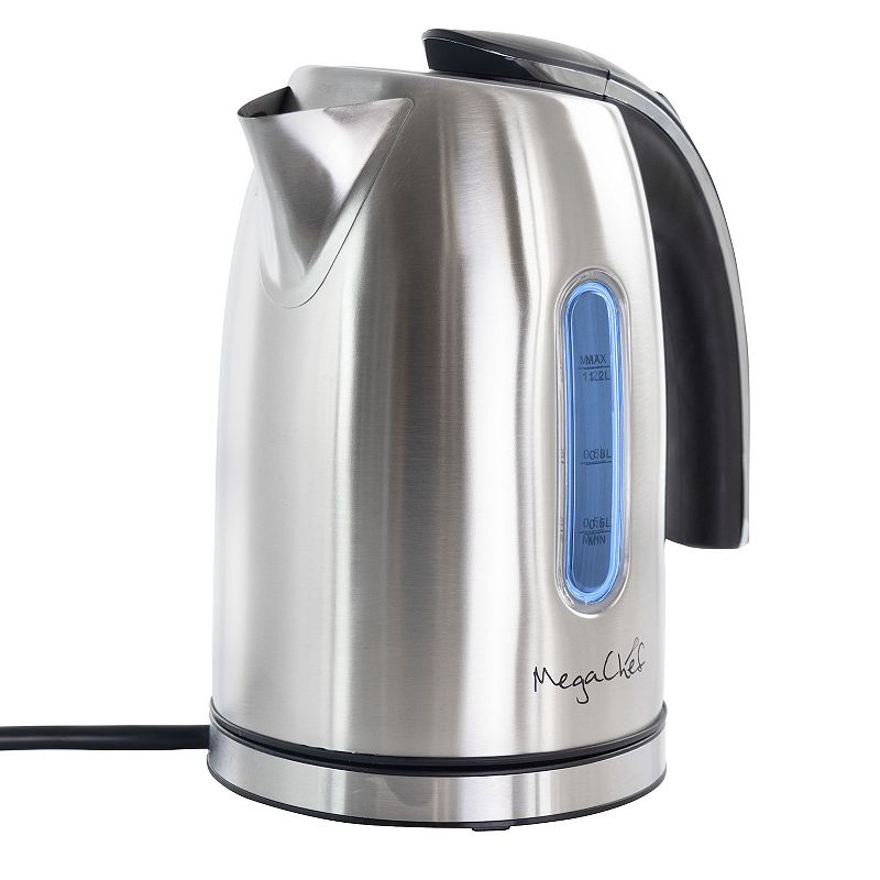 MegaChef 1.2-Liter Stainless Steel Electric Tea Kettle