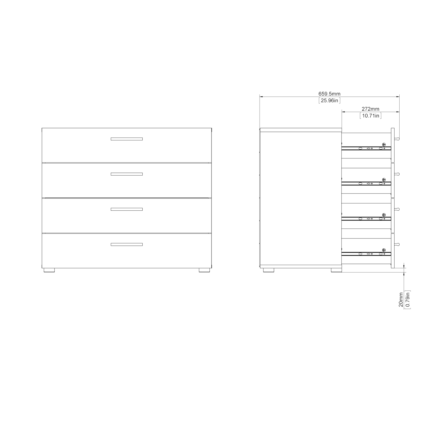 Tvilum Austin 4-Drawer Dresser