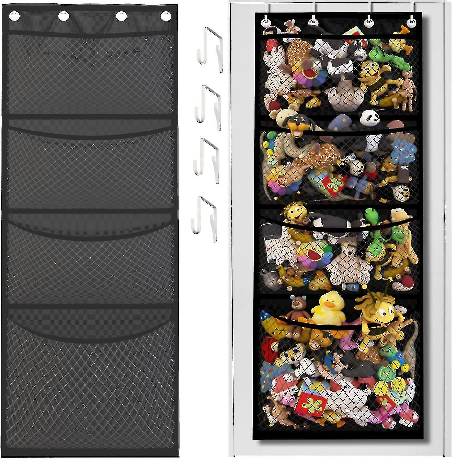 Storage For Stuffed Animals - Over Door Organizer For Stuffies， And Toy Plush Storage / Hanging Storage Pockets