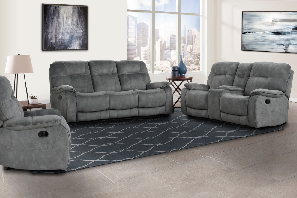 Parker Living Cooper Shadow Grey Manual Console Loveseat   Transitional   Loveseats   by Parker House  Houzz