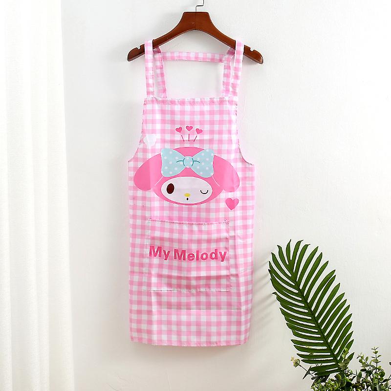 Born Pretty Kawaii Sanrios Cinnamonroll Kuromi My Melody Cartoon Cooking Kitchen Restaurant Bib Apron With Pocket Oil-proof Waterproof