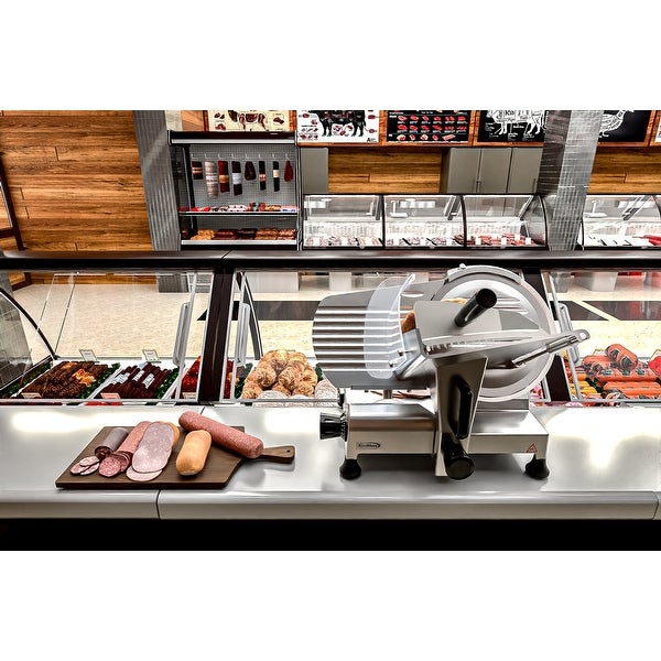 250 W Stainless-Steel 12 in. Commercial Deli Meat Slicer - 12 Inch