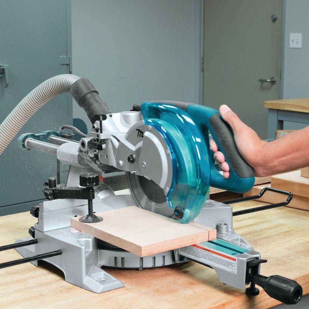 Makita 10.5 Amp 8-12 in. Corded Single Bevel Sliding Compound Miter Saw w Electric Brake Soft Start LED Light and 48T Blade LS0815F