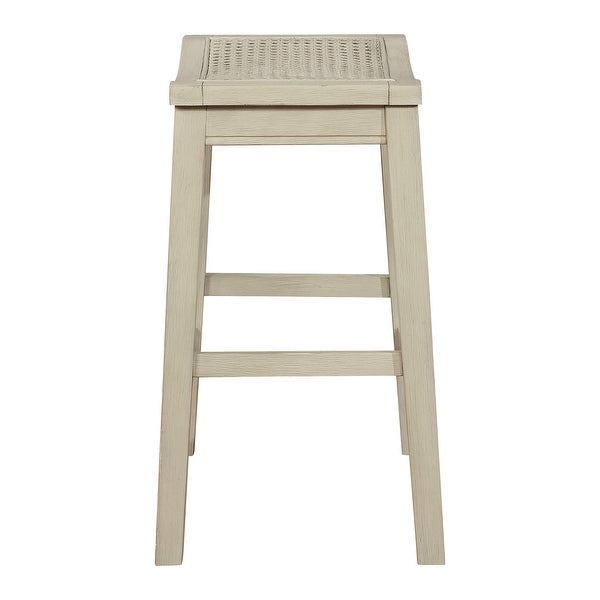 Wren 24 Saddle Stool (2-Pack)|Antique White