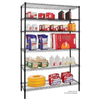 HDX 6-Tier Commercial Grade Heavy Duty Steel Wire Shelving Unit in Chrome (48 in. W x 72 in. H x 18 in. D) HD18481302PS-1