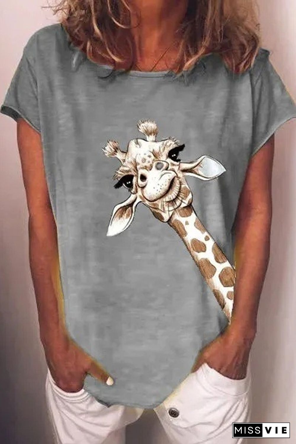 Animal Print Casual Short Sleeve T-Shirt