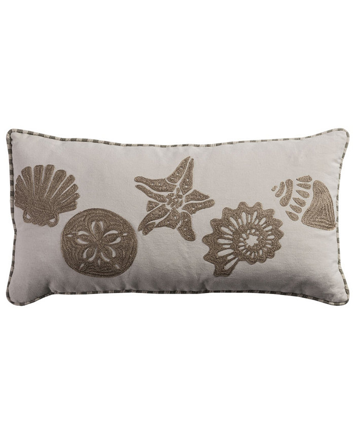 Rizzy Home Coatal Polyester Filled Decorative Pillow， 11 x 21