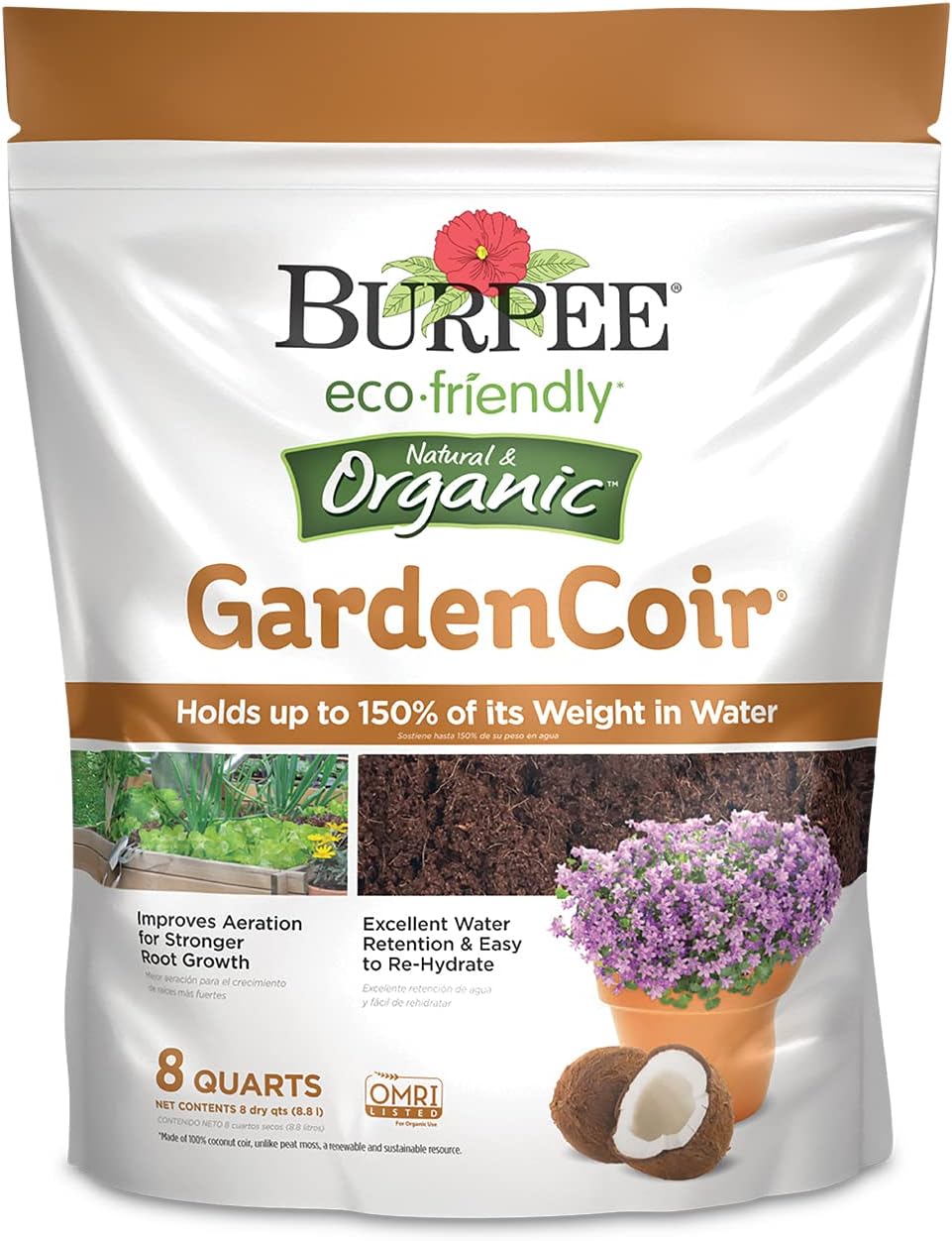 Burpee Natural & Organic GardenCoir, 8 quart, (1 Pack)