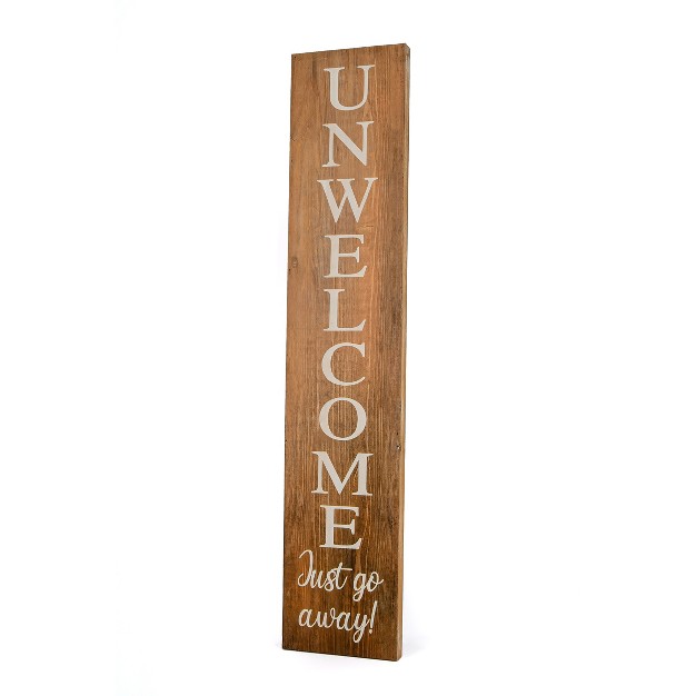 Halloween unwelcome quot Porch Sign Natural Color