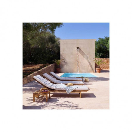 Bain de soleil en teck TRIBU Kos - Chaise longue en bois design