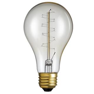 Globe Electric 40 Watt A21 Dimmable Spiral Filament Vintage Edison Incandescent Light Bulb Soft White Light 83005