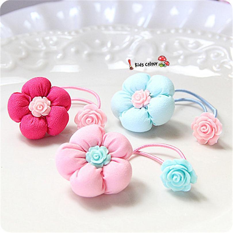 Children's Lovely Flowers Hair Rope Colth Baby Girls Headdress Tiara Princess Hair Ropes For Children Acessorio De Cabelo T