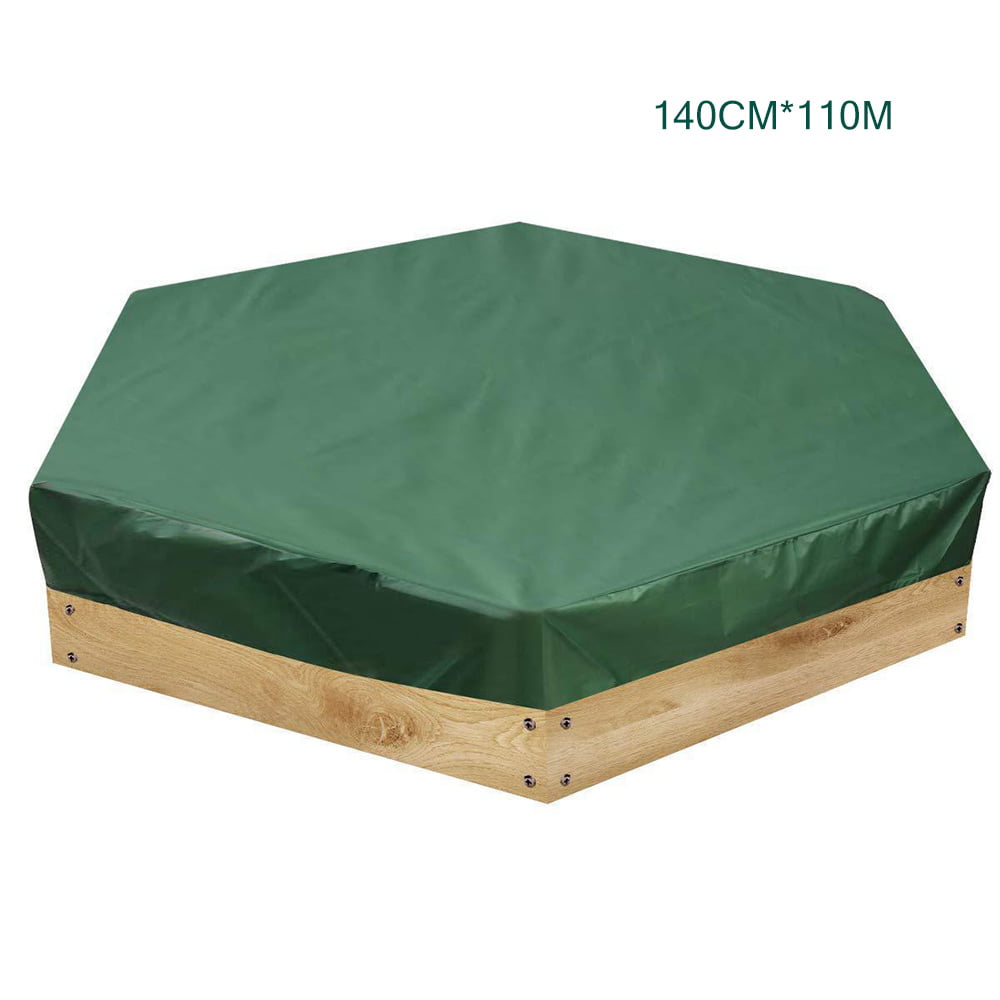 Hexagonal Sandpit Cover With Drawstring Waterproof Dust-Proof Sandbox Cover for Garden Outdoor Hexagon Bunker Cover