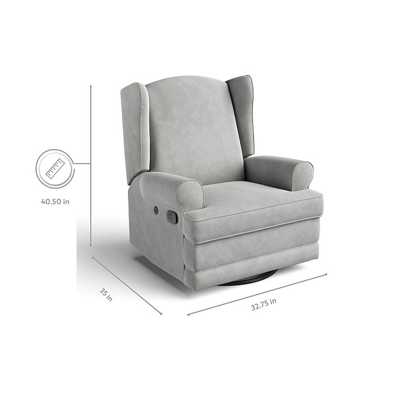 Storkcraft Serenity Wingback Upholstered Recliner Glider