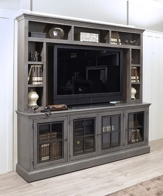 Rustic Gray 2 Piece Modern Entertainment Center - Churchill