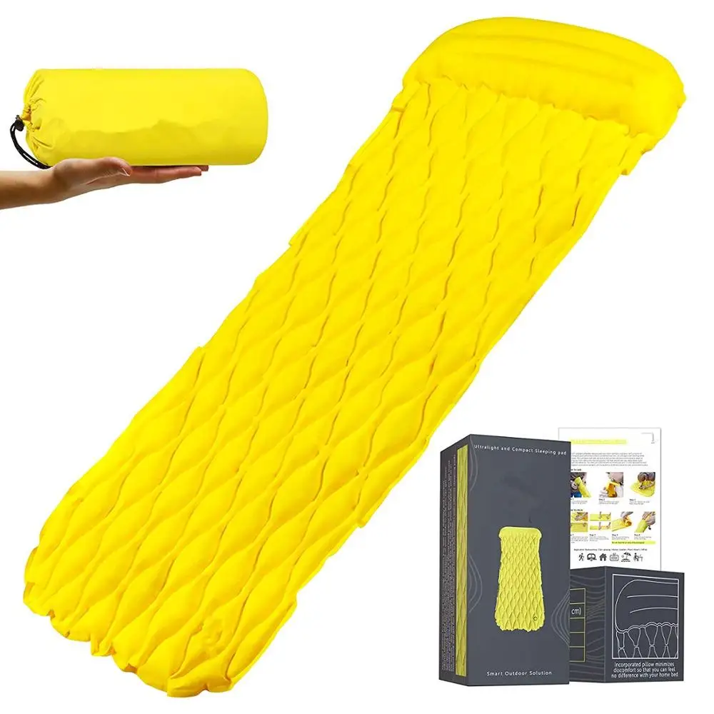 Ultralight Foldable Camping Bed Sleeping Pad Outdoor Comfortable Inflatable Sleeping Mattress