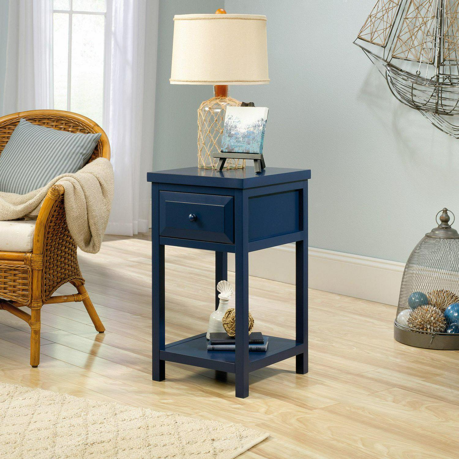 Sauder Cottage Road Side Table Indigo Blue  Crowdfused