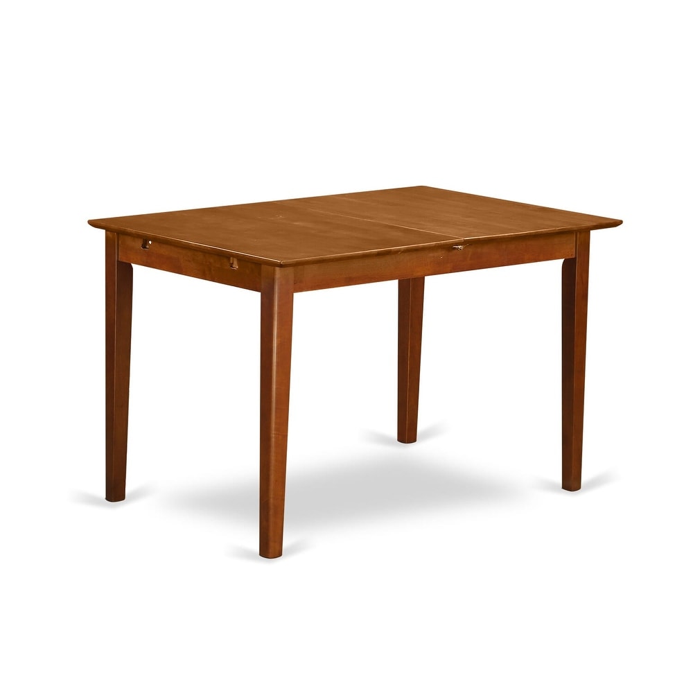 East West Furniture Picasso Dining Table   a Rectangle Wooden Table Top with Butterfly Leaf  (Finish Option)