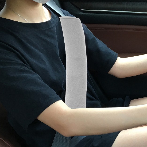 Unique Bargains Soft Warm Polyester Car Seat Belt Covers Shoulder Pads 26 5cm X6 5cm 2 Pairs