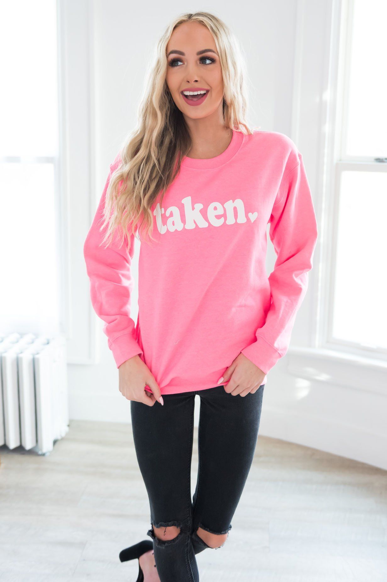 I'm Taken Modest Sweatshirt