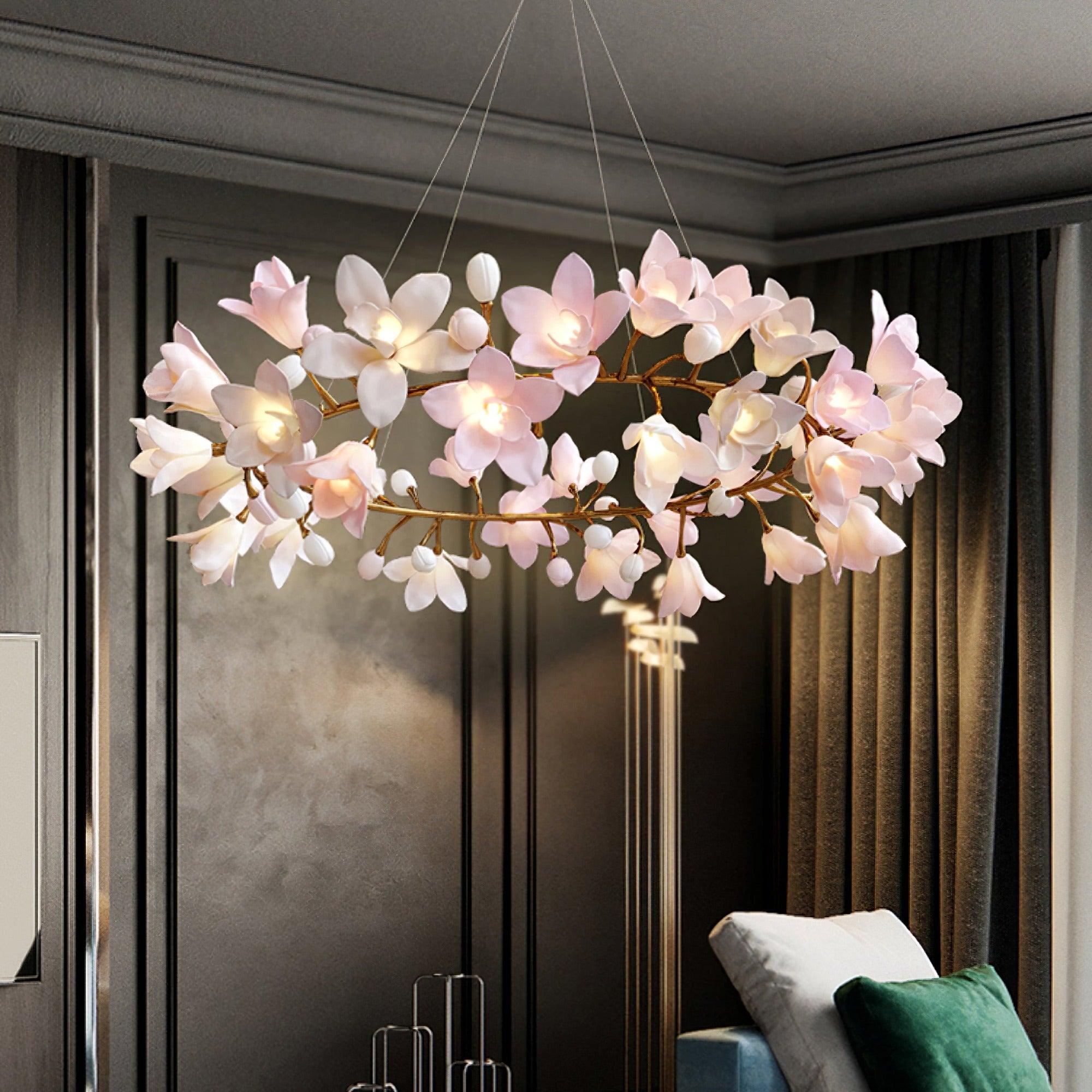 Circular Blossom Chandelier