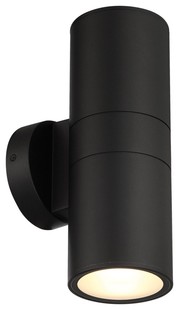 Matira 2 Light Outdoor Wall Light  Black   Outdoor Wall Lights And Sconces   by Buildcom  Houzz