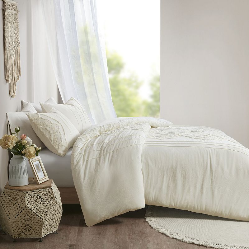 Madison Park Luna Cotton Duvet Cover Set with Shams