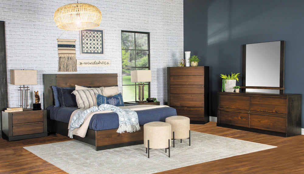 Coaster Company Azalia King Bed, Black and Walnut Box 1