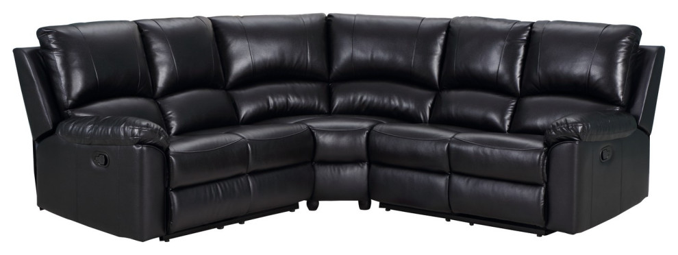 Andrew Leather Air Powered Reclining Contemporary Sectional   Contemporary   Sectional Sofas   by Luxuriant Furniture  Houzz