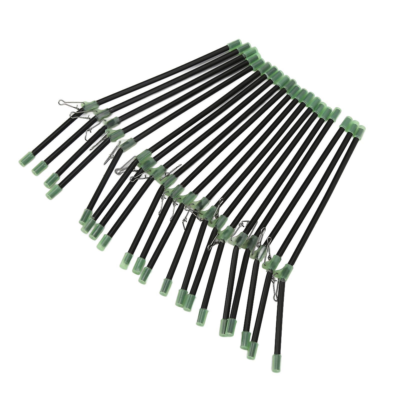 20pcs Sea Fishing Anti Tangle Feeder Boom With Snaps Tube Balance Connector Fish Tackleblack Plastic