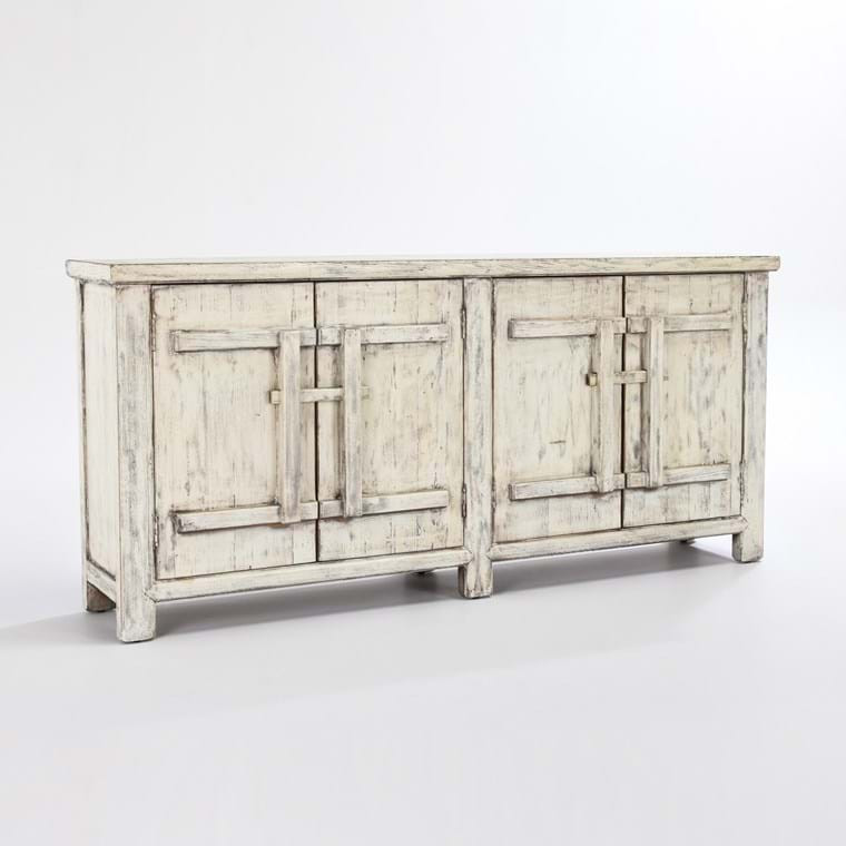 74 quotAntique White Sideboard Media Console   Farmhouse   Console Tables   by Terra Nova Designs  Inc.  Houzz