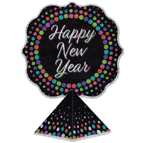 Beistle 88502 3 D Happy New Year Centerpiece  glit...