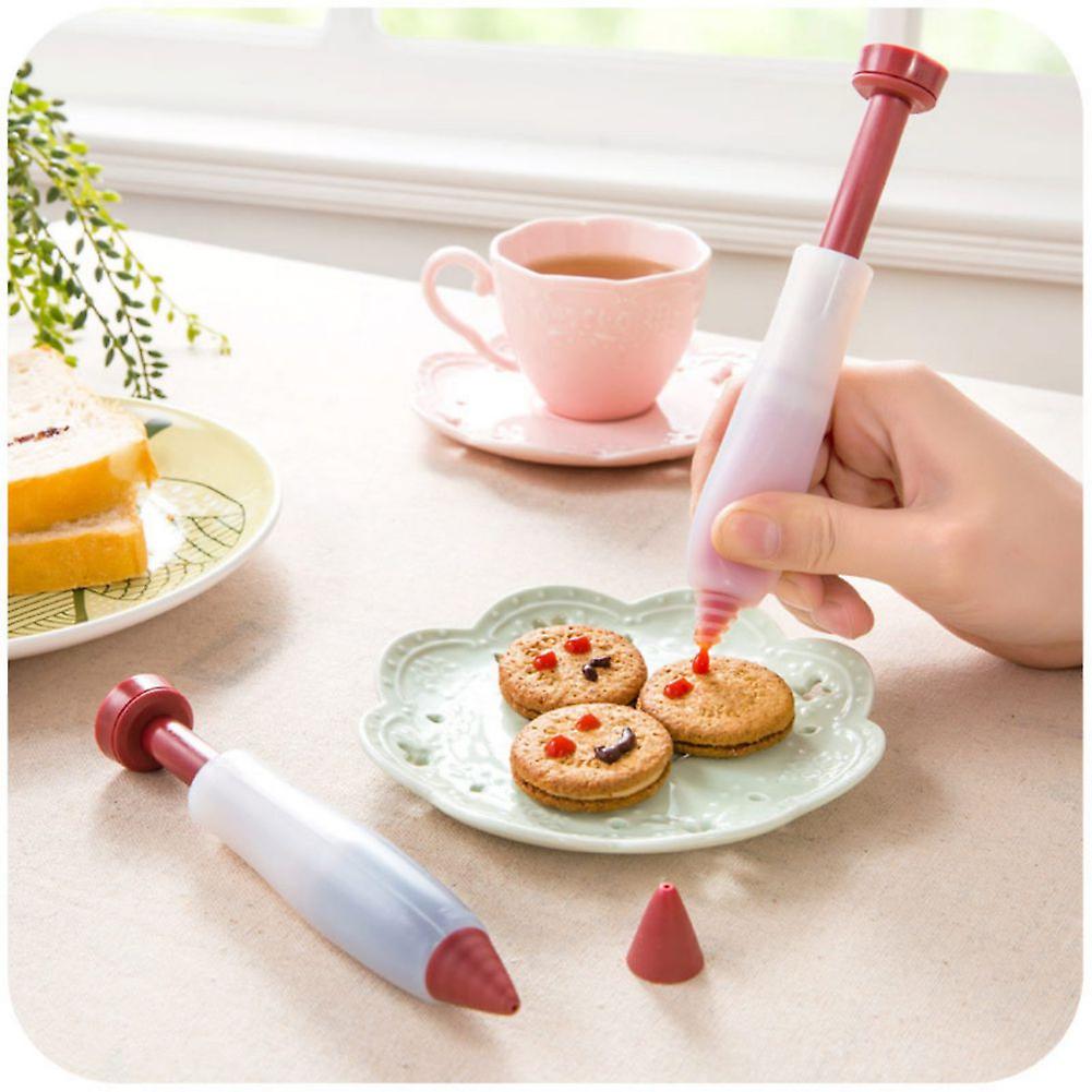 1pcs Silicone Food Writing Pen Chocolate Decorating Tools Cake Mold Cream Cup Cookie Icing Piping Pastry Nozzles Baking Tools