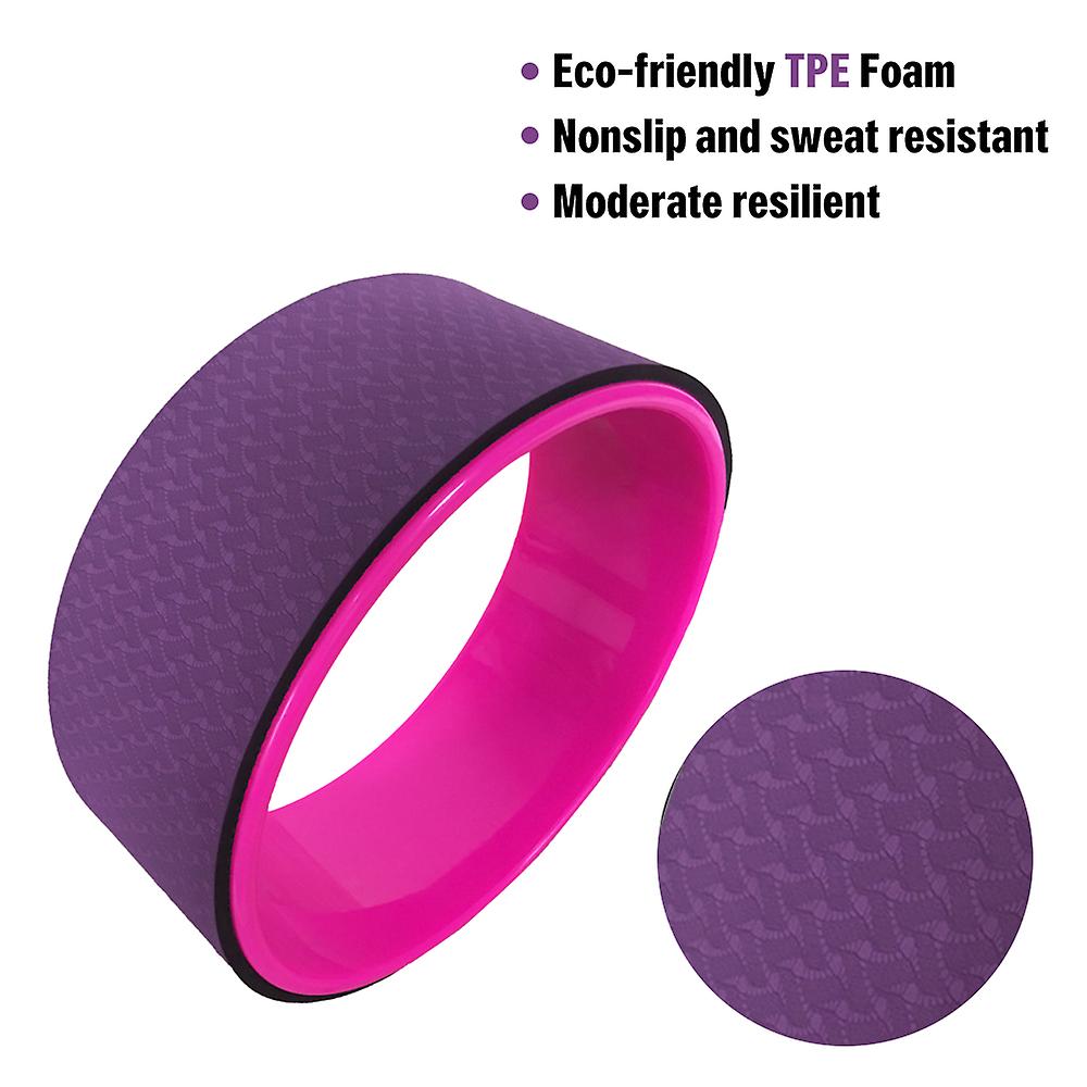 Yoga Wheel Dharma Yoga Pose Wheel 12.5x5in Yoga Circle Ring Strong Roller Yoga Back Stretcher Balance Accessory Pink Type 1