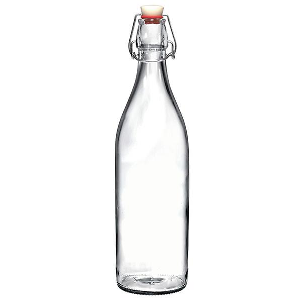 Clear 34 oz Giara Glass Water Bottle