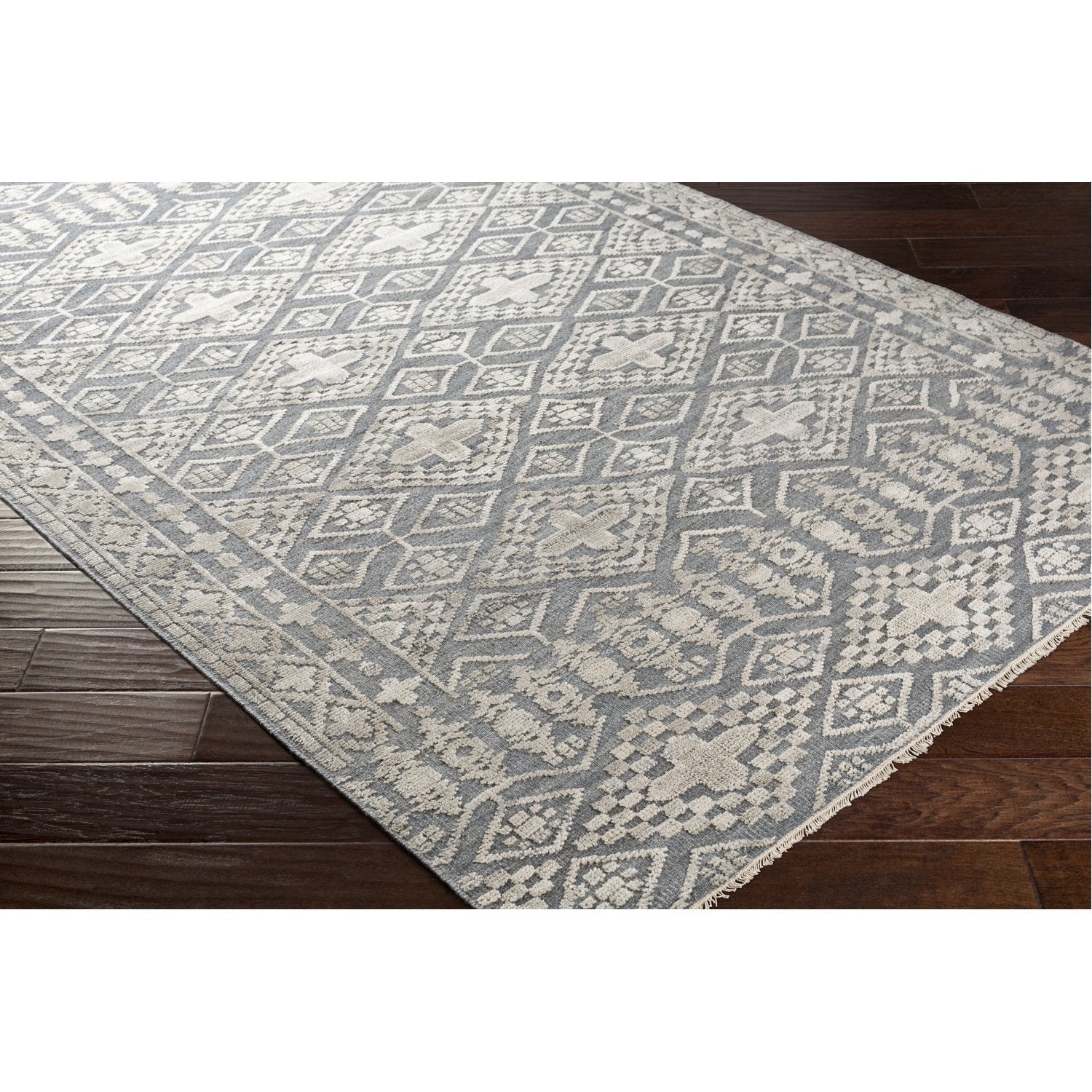 Nobility Hand Knotted Rug in Grey