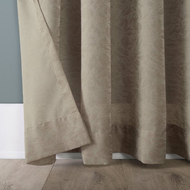 Subtle Foliage Recycled Fiber Sheer Curtain Panel Clean Window