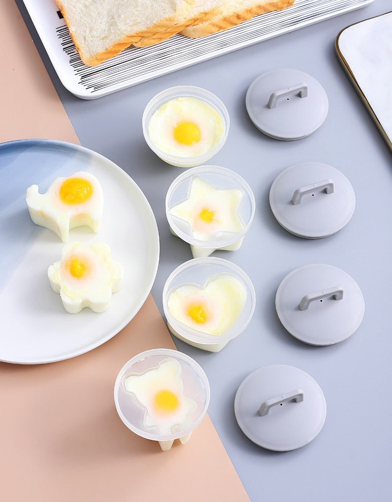 4 Pcs/Set Cute Egg Cooker Tools With Plastic  Brush