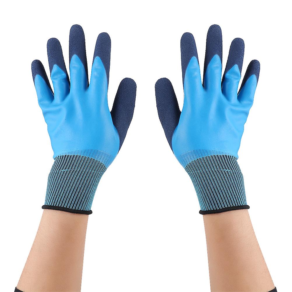 2 Pair Agriculture Garden Working Protective Gloves Non-slip Waterproof Latex Gloves