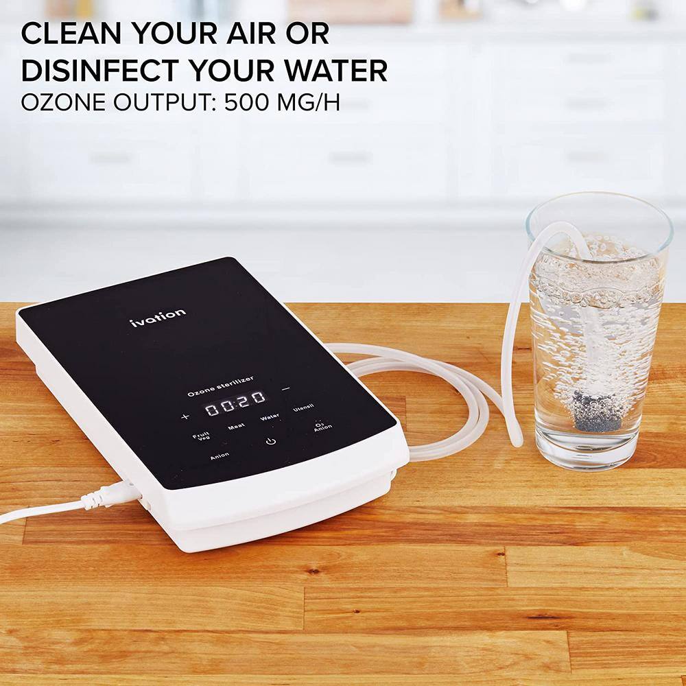 Ivation Multipurpose Ozone Sterilizer for Air and Water Air Purifier Portable Home Deodorizing and Disinfecting System IVAWOZ2