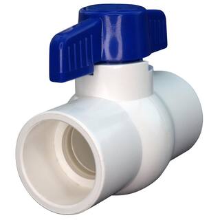 Everbilt 1 in. x 1 in. x 4 in. PVC Schedule 40 Slip x Slip Ball Valve Pro Pack (6-Pack) PVCBV16JR