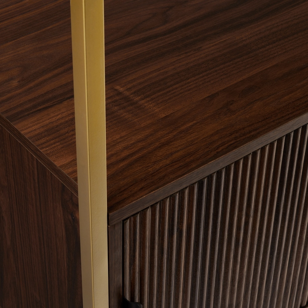 Middlebrook Designs Modern Fluted Door Bookcase