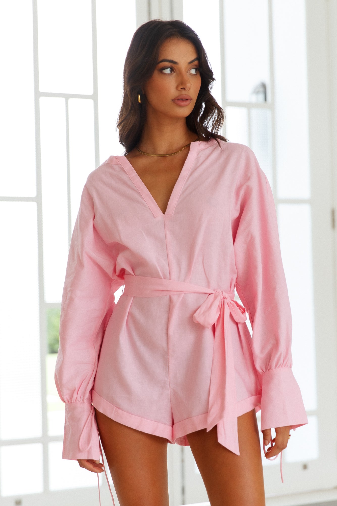 Signal This Way Romper Pink